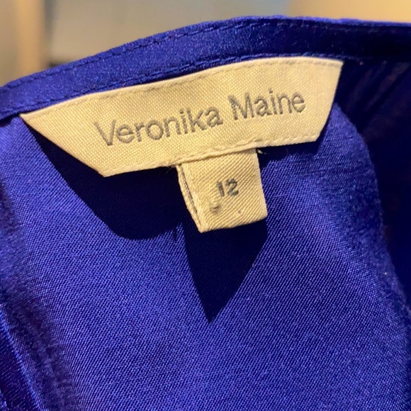 Veronika Maine Blue top short sleeve size 12 - Picture 4 of 5